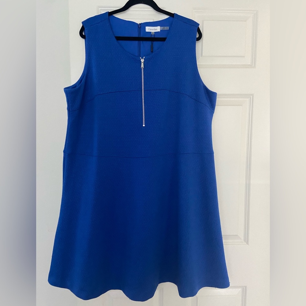 Calvin Klein sleeveless textured dress